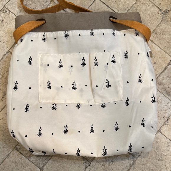 Hearth and Hand w/Magnolia, Grayish khaki Tote Bag Tan vegan slide Straps - Picture 7 of 16